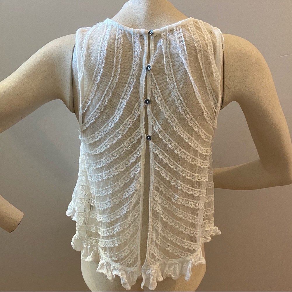 FREE PEOPLE white lace top small - Picture 11 of 13